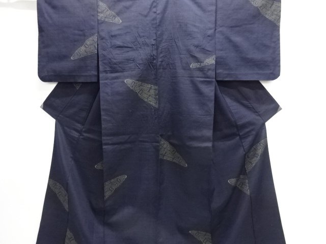 JAPANESE KIMONO / ANTIQUE HITOE KIMONO / SILK / MAWATA YUKI TSUMUGI / WOVEN BOAT